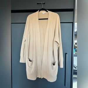 VINCE Etta cashmere Raglan Sleeve cardigan - camel - size xxl